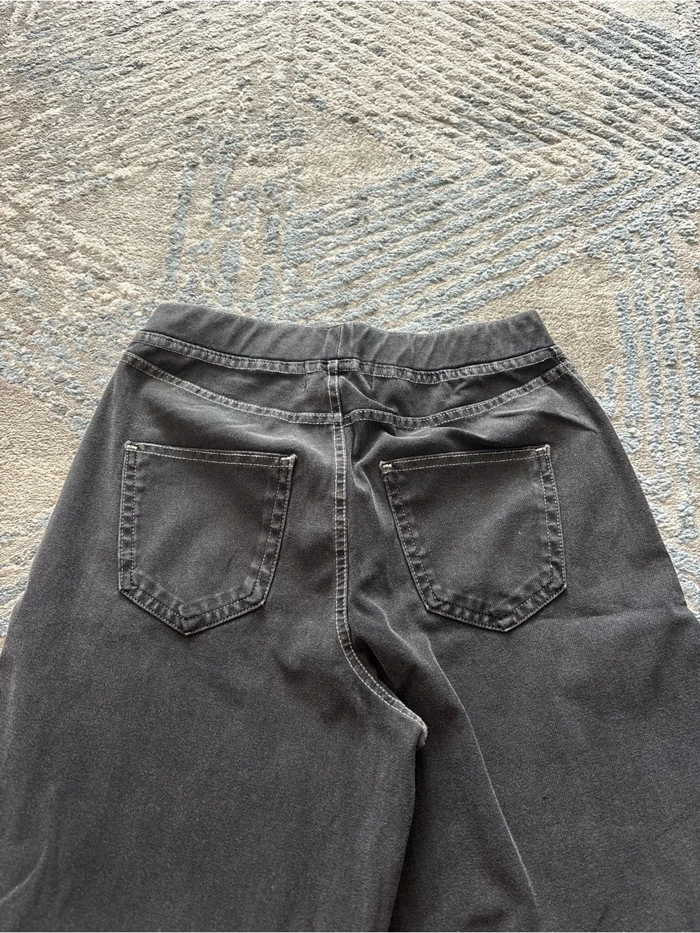 Wide Leg kids Jeans in Charcoal Gray